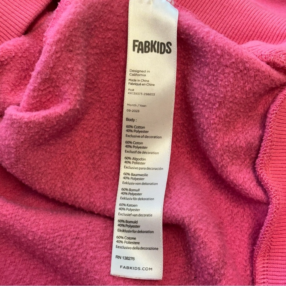 Fabkids Vibrant Pink Hoodie - Picture 8 of 9